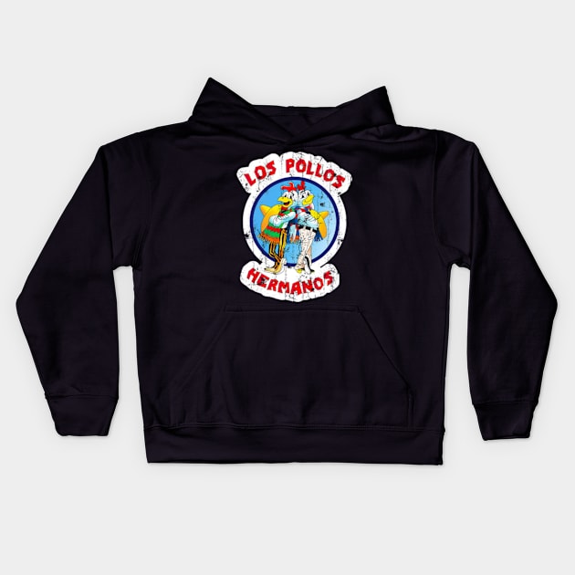 Los Pollos Hermanos Vintage Style Kids Hoodie by nze pen